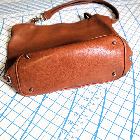 Vintage CATS Pebbled Leather Tote, Made in Spain - Picture 5 of 12